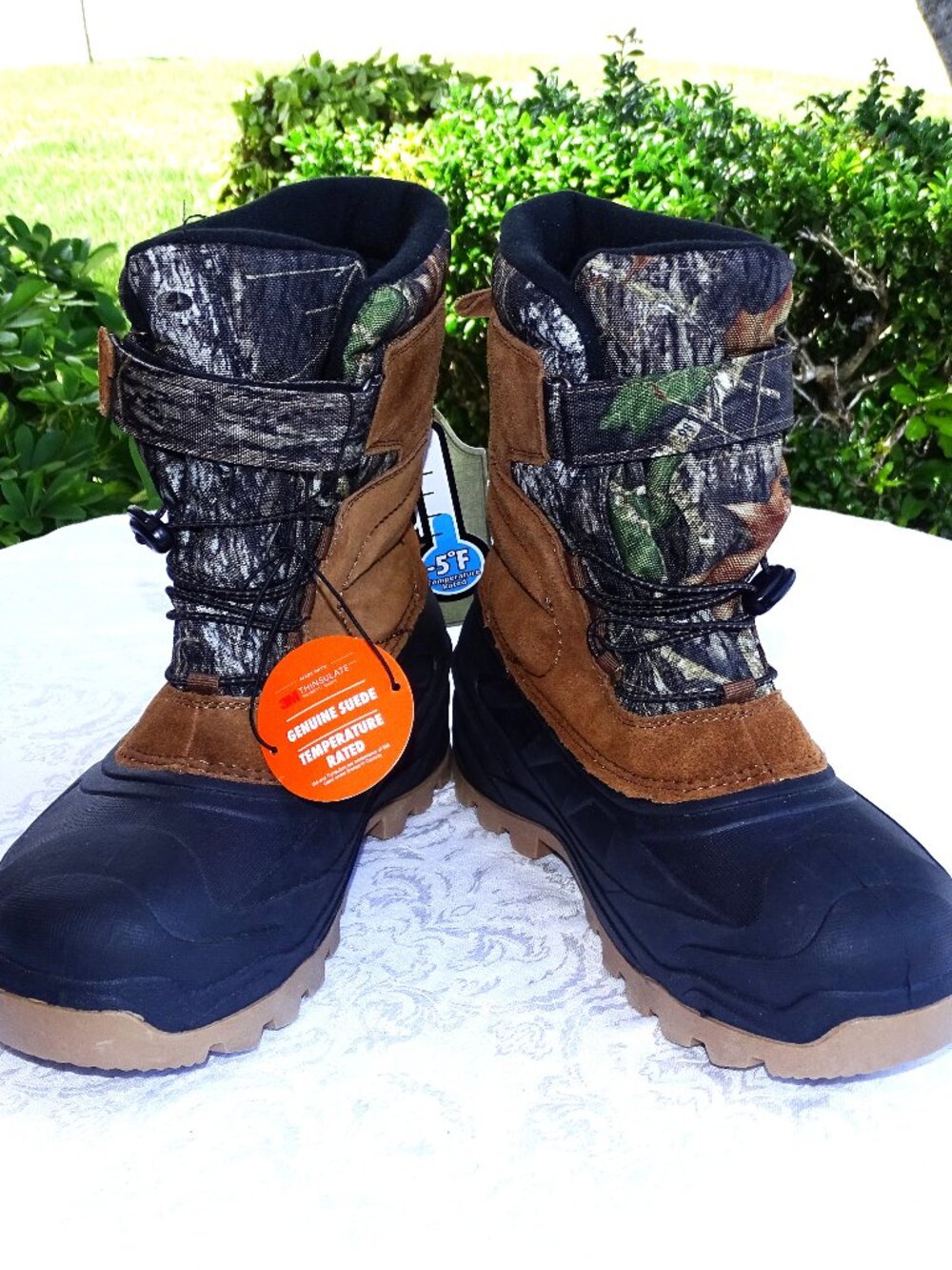 NEW Men's MOSSEY OAK Suede Boots Size 8 NWT